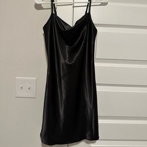 Black silk dress